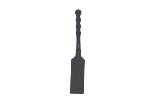 Short Bull Hide Crop Paddle-Black - Image 2