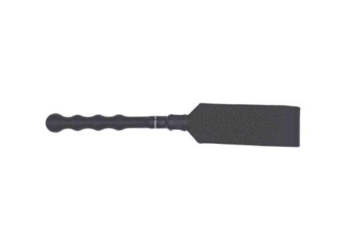 Short Bull Hide Crop Paddle-Black - Image 3