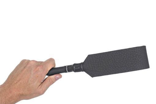 Short Bull Hide Crop Paddle-Black - Image 5