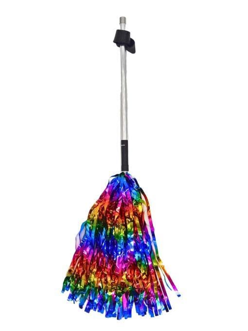 Festive Rainbow Mylar Flogger Accessory for Violet Wand w/ Strap - Image 2