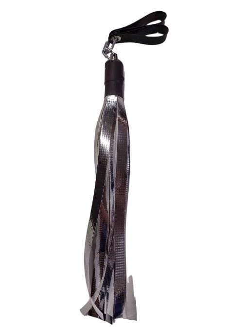 Conductive Silver, Wide, Mylar Flogger, Violet Wand Toy - Image 3