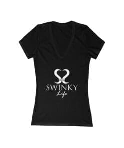 Women's Deep V-Neck Tee — Slim Fit Jersey Short Sleeve